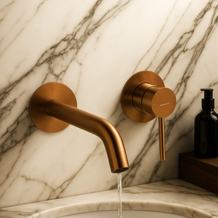 Balneo Bateria umywalkowa podtynkowa CASCADE model 3 COPPER
