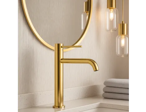 Balneo Bateria umywalkowa CASCADE model 2 SHINY GOLD