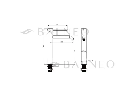 Balneo Bateria umywalkowa CASCADE model 2 INOX