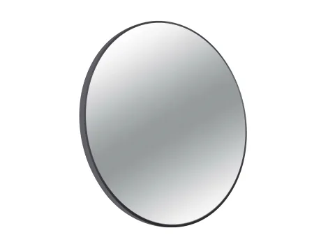 Balneo Lustro niepodświetlane okrągłe CORINA BLACK 60 cm, rama aluminiowa