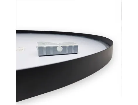 Balneo Lustro niepodświetlane okrągłe CORINA BLACK 70 cm, rama aluminiowa